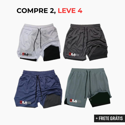 kit 4 Bermudas Academia Masculinas Fila ProFit [COMPRE 2 LEVE 4]